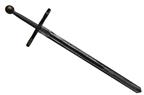 Schwert Excalibur 102 cm Holzspielzeug für Kinder/Kinder, mittelalterliches Ritter-Thema, 2 Hände (schwarz) von Master Of Trading