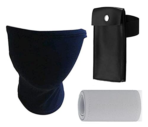 Ninja Kakashi blaue Maske Schleier und Ninja Kunai Tasche schwarz Cosplay Zubehör von Master Online