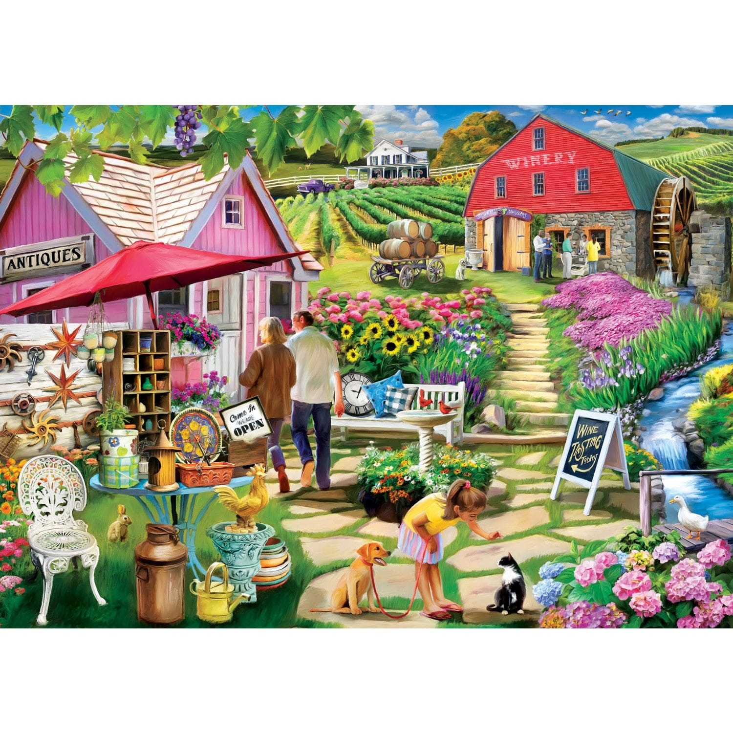 Master Pieces Country Escapes - Stone Mill Vineyards 500 Teile Puzzle Master-Pieces-32355 von Master Pieces