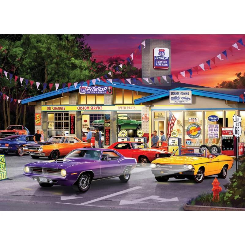 Master Pieces Cruisin' Route 66 - Route 66 Pitstop 1000 Teile Puzzle Master-Pieces-72040 von Master Pieces