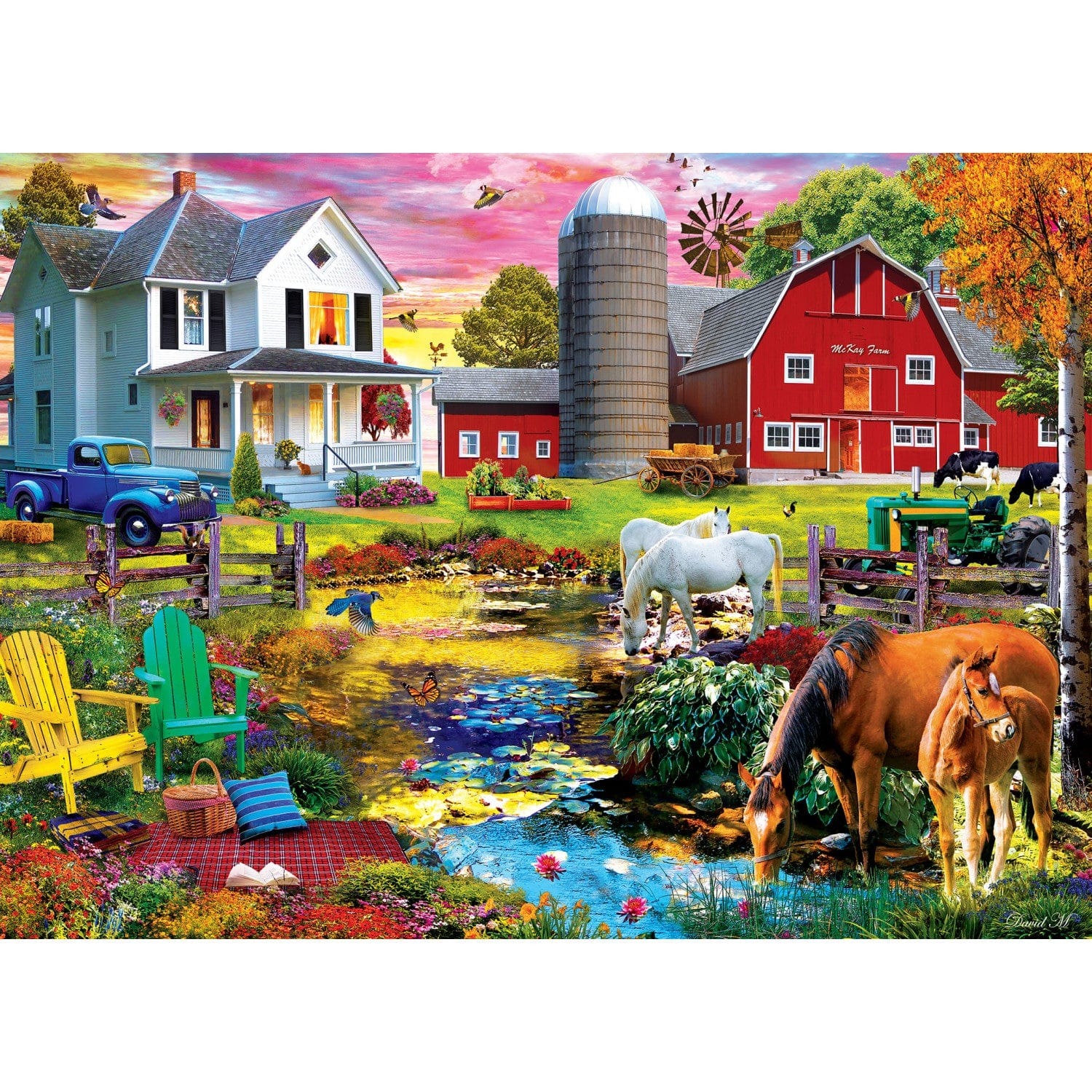 Master Pieces Farm & Country - Picknick auf dem Bauernhof 1000 Teile Puzzle Master-Pieces-72239 von Master Pieces