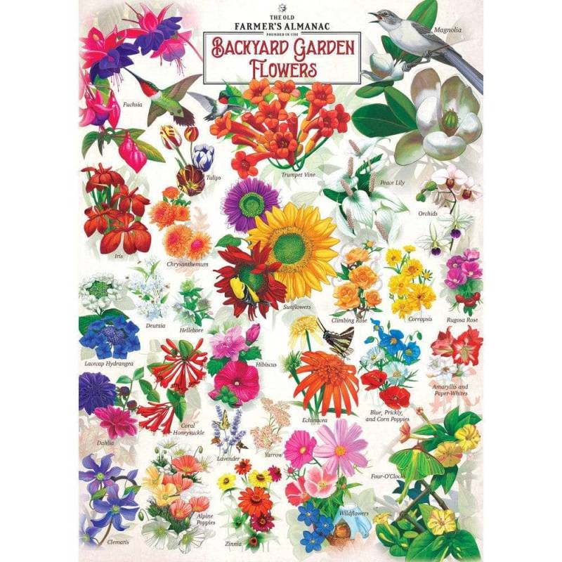 Master Pieces Farmer's Almanac - Gartenblumen 1000 Teile Puzzle Master-Pieces-72195 von Master Pieces