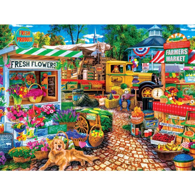 Master Pieces Farmer's Market - Auf dem Dorfplatz 750 Teile Puzzle Master-Pieces-31996 von Master Pieces
