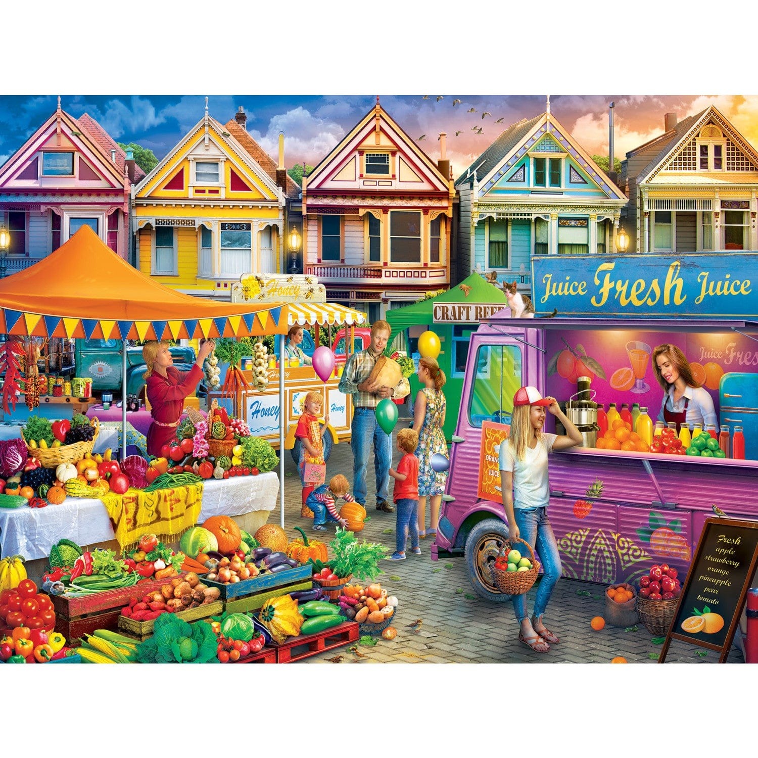 Master Pieces Farmer's Market - Wochenendmarkt 750 Teile Puzzle Master-Pieces-32016 von Master Pieces