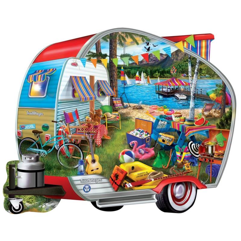 Master Pieces Glückliche Camper - Formpuzzle 1000 Teile Puzzle Master-Pieces-72143 von Master Pieces