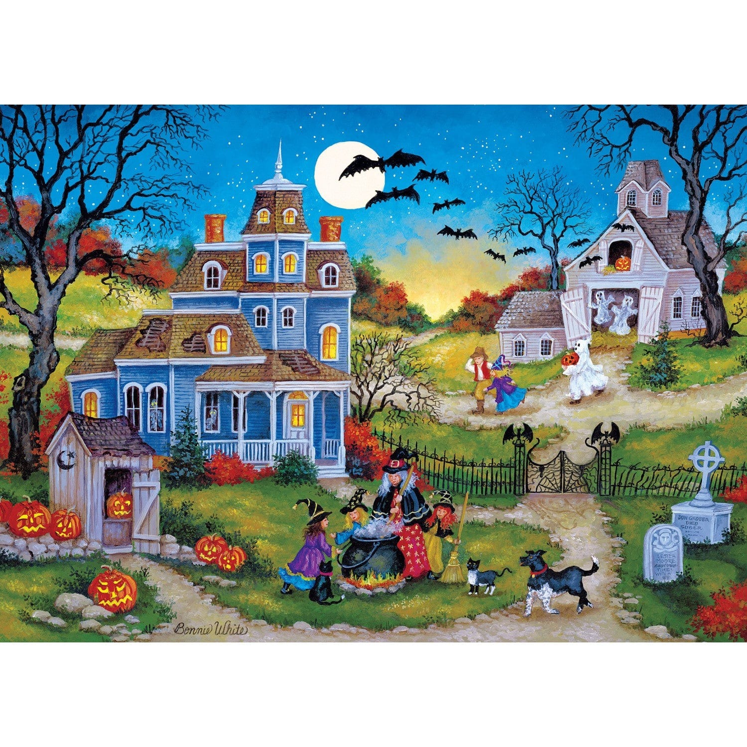 Master Pieces Halloween - Drei kleine Hexen - Glow in the Dark 1000 Teile Puzzle Master-Pieces-71823 von Master Pieces