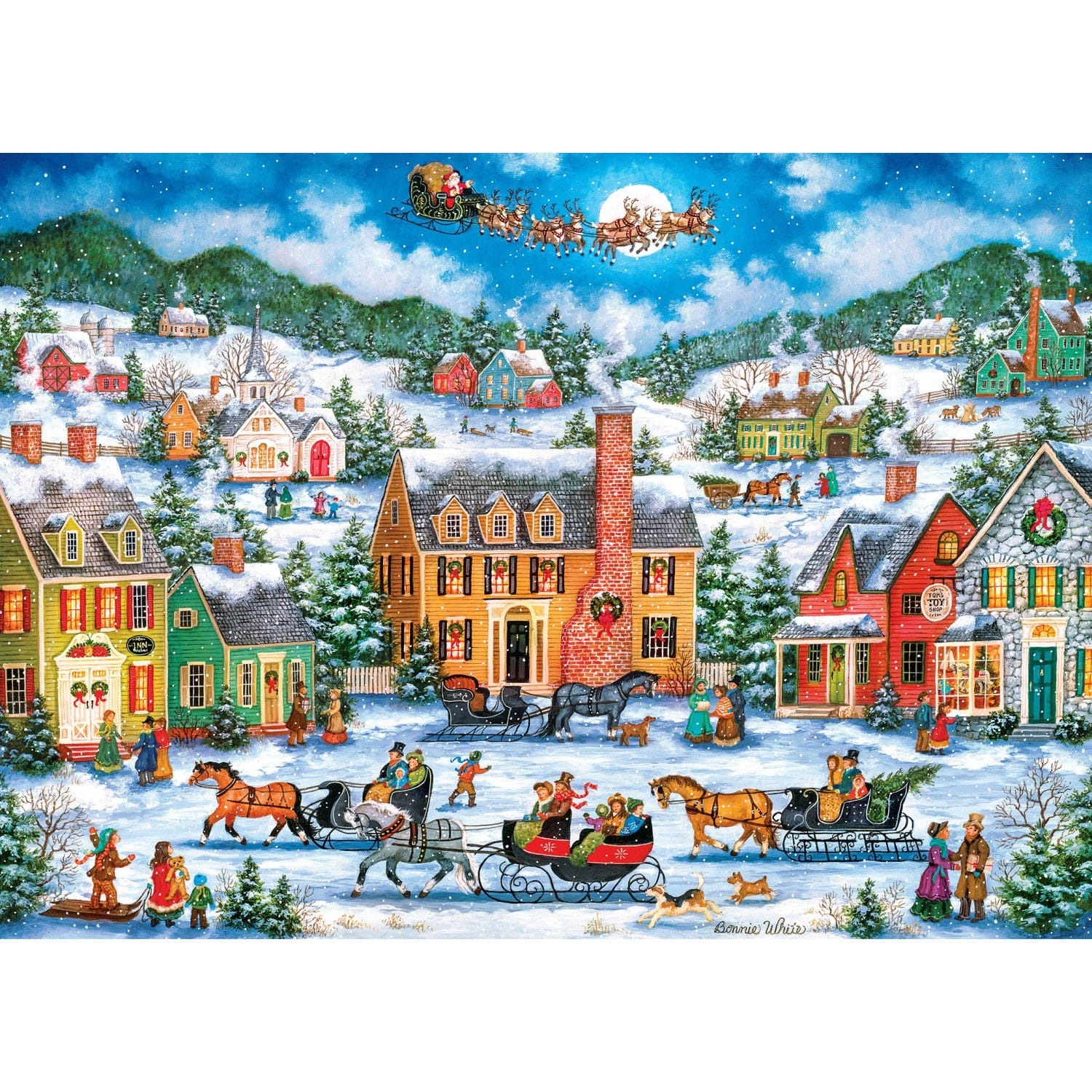 Master Pieces Holiday - Überflug an Heiligabend 1000 Teile Puzzle Master-Pieces-71773 von Master Pieces