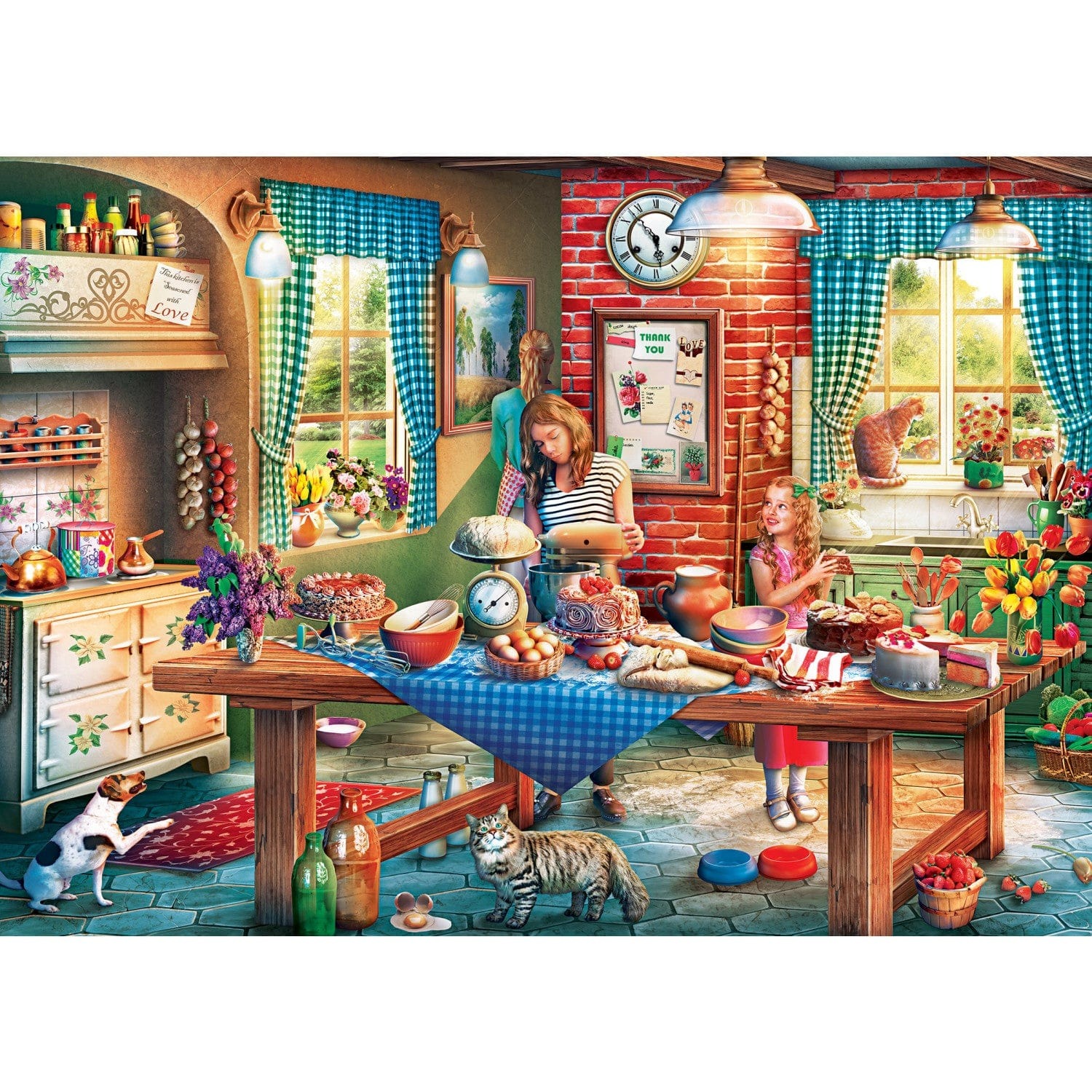 Master Pieces Home Sweet Home - Brot backen 500 Teile Puzzle Master-Pieces-32042 von Master Pieces