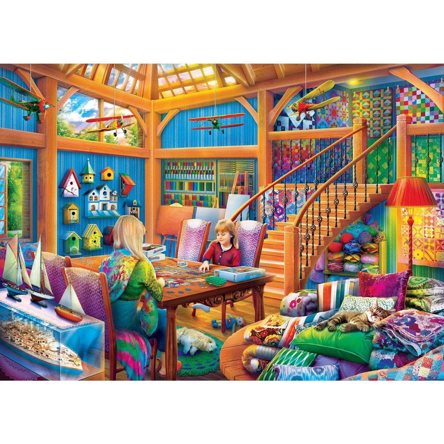 Master Pieces Home Sweet Home - Zeit für Hobbies 500 Teile Puzzle Master-Pieces-32295 von Master Pieces