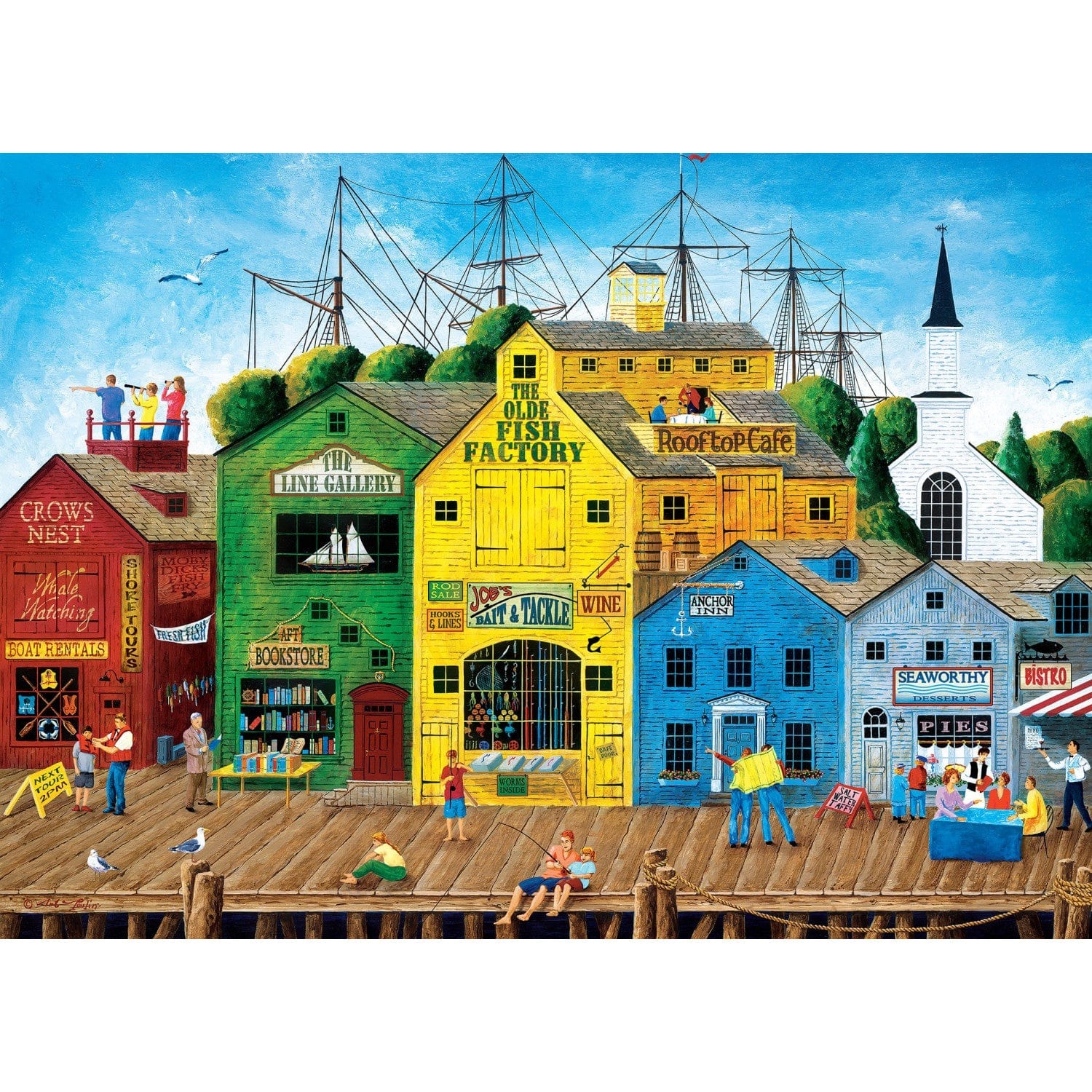 Master Pieces Hometown Gallery - Crows Nest Harbor 1000 Teile Puzzle Master-Pieces-71625 von Master Pieces