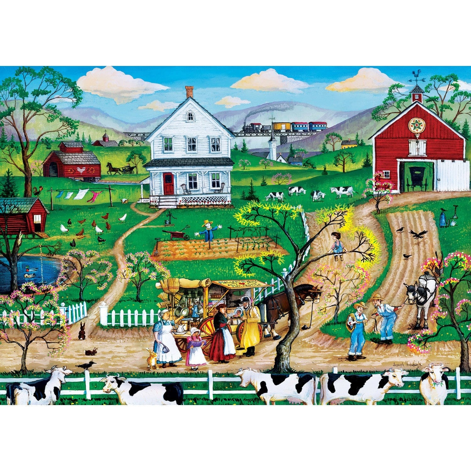 Master Pieces Hometown Gallery - Der Hausierer 1000 Teile Puzzle Master-Pieces-72123 von Master Pieces