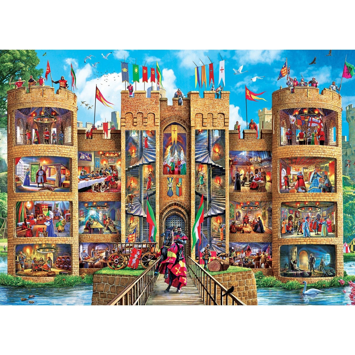 Master Pieces Inside Out - Mittelalterliche Burg 1000 Teile Puzzle Master-Pieces-72545 Master Pieces Inside Out - Mittelalterliche Burg 1000 Teile Puzzle Master-Pieces-72545 von Master Pieces