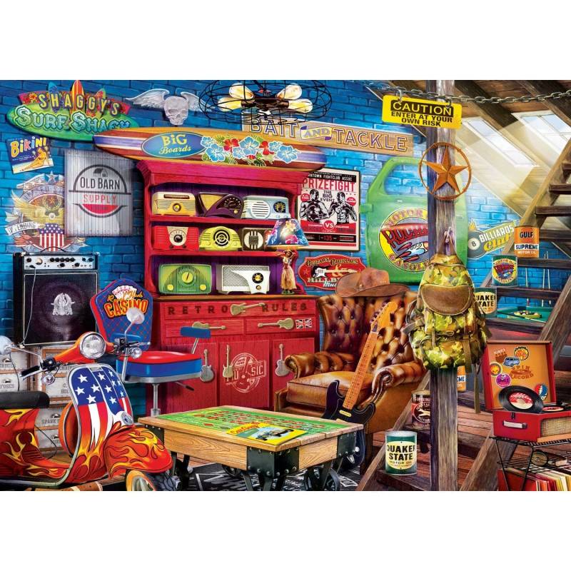 Master Pieces Man Cave - Nostalgie 1000 Teile Puzzle Master-Pieces-72301 Master Pieces Man Cave - Nostalgie 1000 Teile Puzzle Master-Pieces-72301 von Master Pieces
