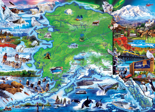Master Pieces Nationalparks - Alaska 1000 Teile Puzzle Master-Pieces-72150 von Master Pieces