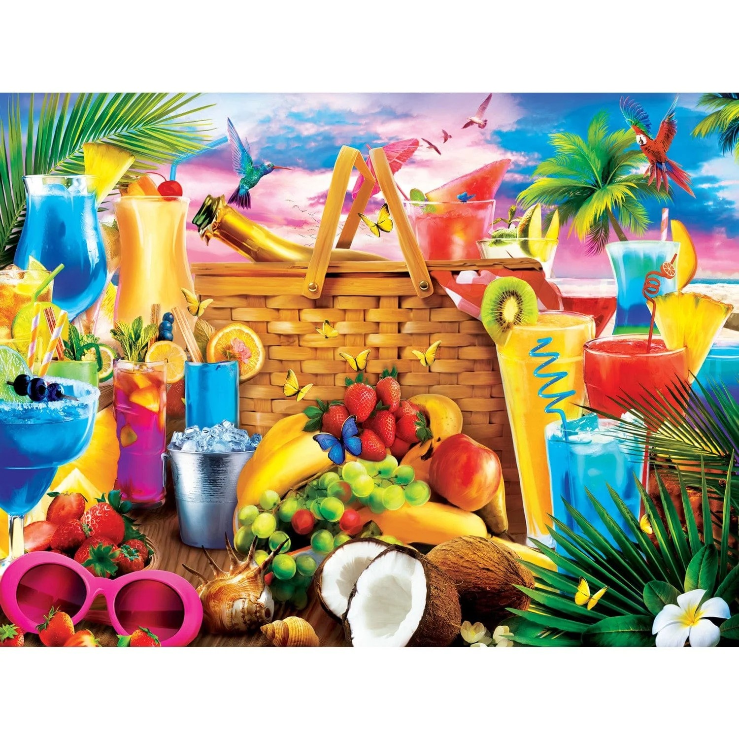 Master Pieces Paradise Beach - Picknick am Strand 500 Teile Puzzle Master-Pieces-32242 von Master Pieces