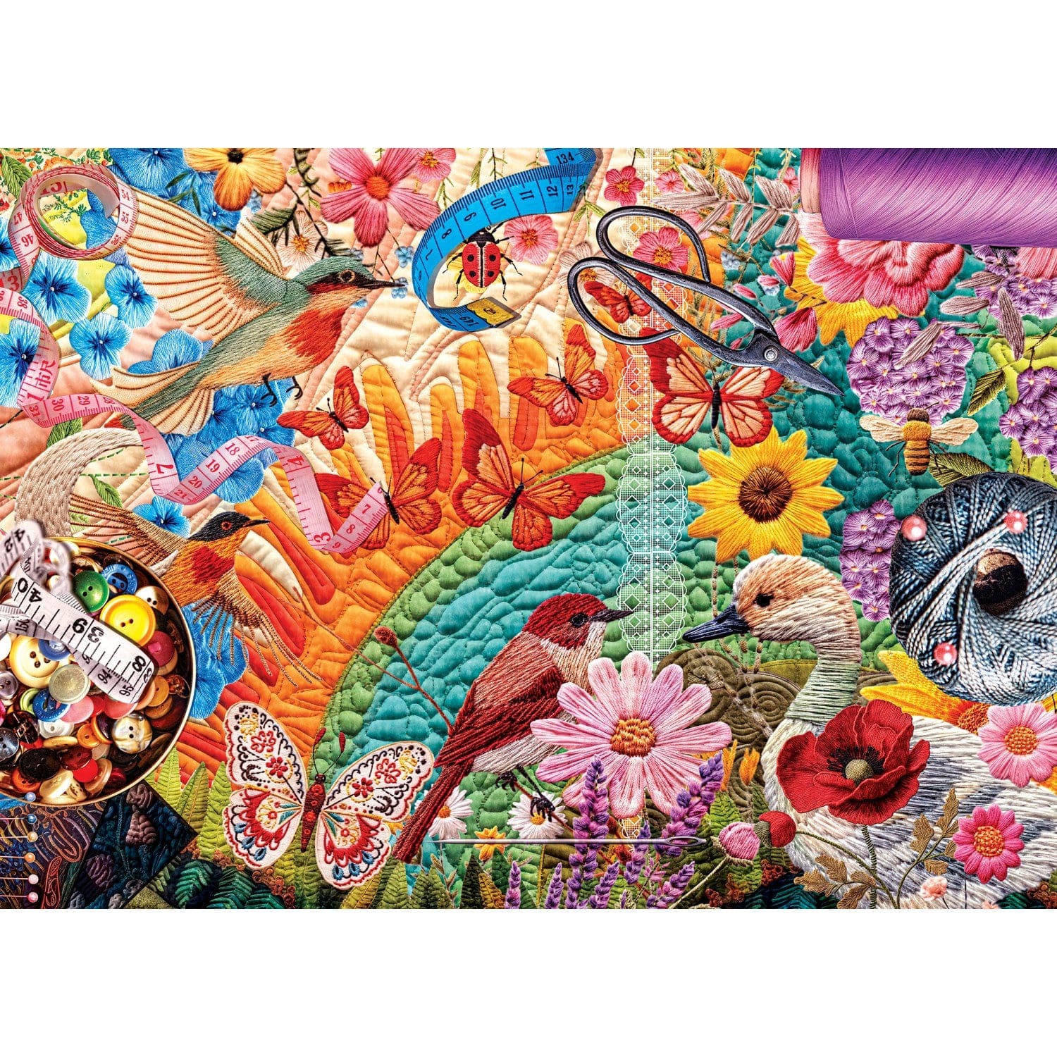 Master Pieces Quilted - Kreativität im Flug 1000 Teile Puzzle Master-Pieces-72454 Master Pieces Quilted - Kreativität im Flug 1000 Teile Puzzle Master-Pieces-72454 von Master Pieces