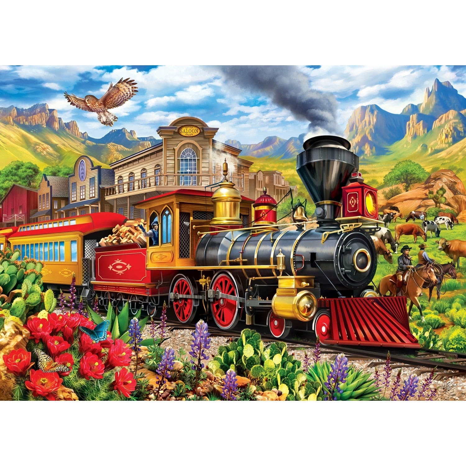 Master Pieces Railways - Nach Westen 1000 Teile Puzzle Master-Pieces-72516 Master Pieces Railways - Nach Westen 1000 Teile Puzzle Master-Pieces-72516 von Master Pieces