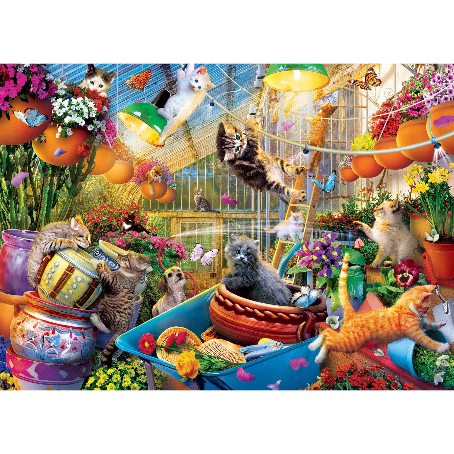 Master Pieces Seek & Find - Im Gewächshaus geht's rund 1000 Teile Puzzle Master-Pieces-72216 von Master Pieces