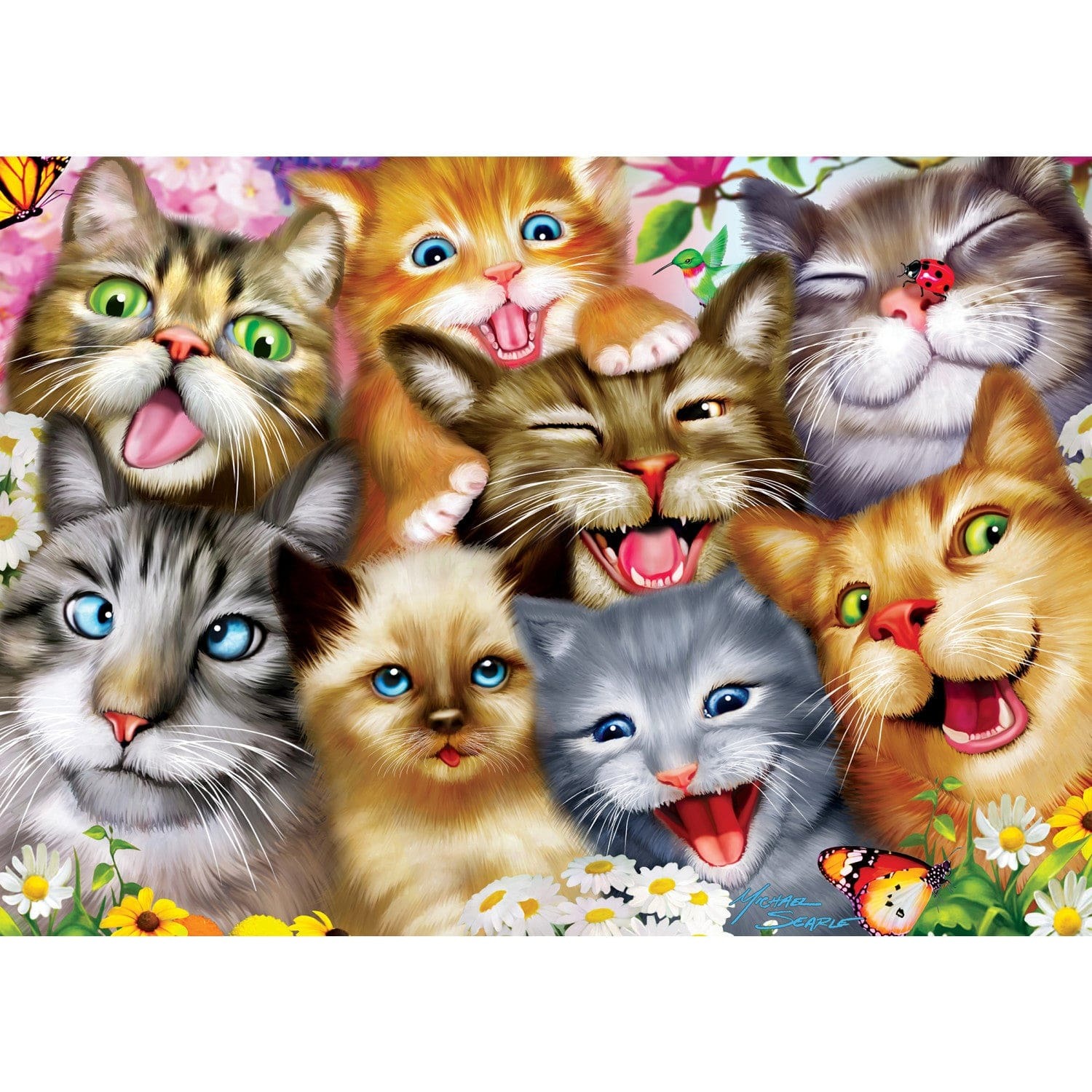 Master Pieces Selfies - Purrfekte Portraits 500 Teile Puzzle Master-Pieces-32407 von Master Pieces