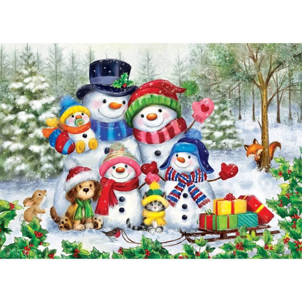 Master Pieces Sparkle & Shine - Schneemannfamilie - Glitzer Puzzle 500 Teile Puzzle Master-Pieces-32579 von Master Pieces