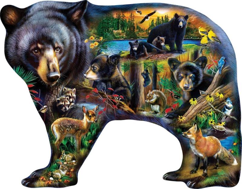 Master Pieces Tierwelt des Waldes - Formpuzzle 1000 Teile Puzzle Master-Pieces-72145 von Master Pieces