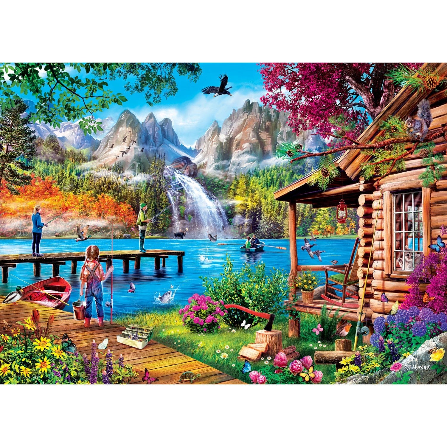 Master Pieces Time Away - Angeln mit Pappy 1000 Teile Puzzle Master-Pieces-72180 von Master Pieces