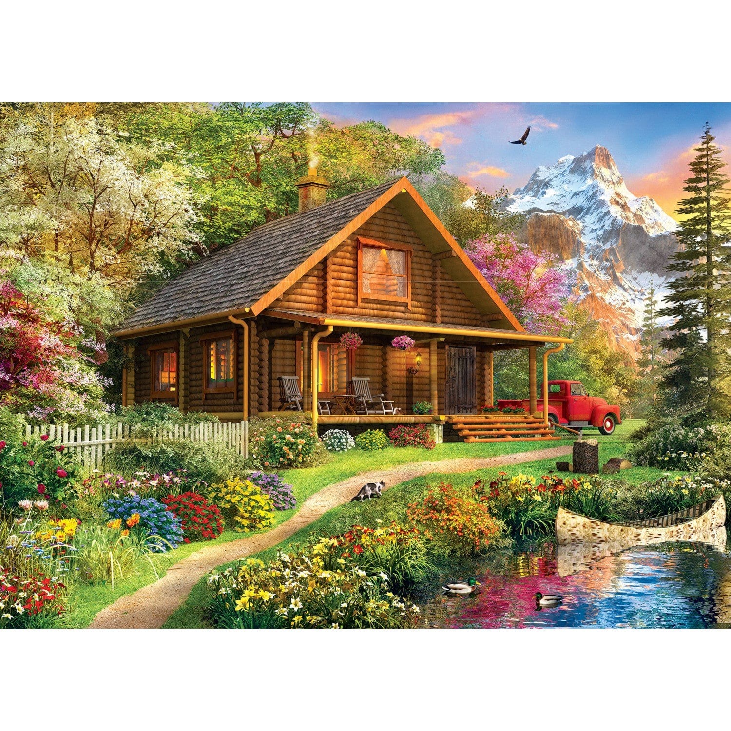 Master Pieces Time Away - Rückzugsort in den Bergen 1000 Teile Puzzle Master-Pieces-71750 von Master Pieces