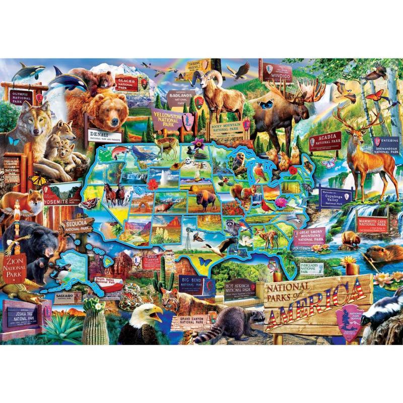 Master Pieces USA Nationalparks 3000 Teile Puzzle Master-Pieces-72293 von Master Pieces