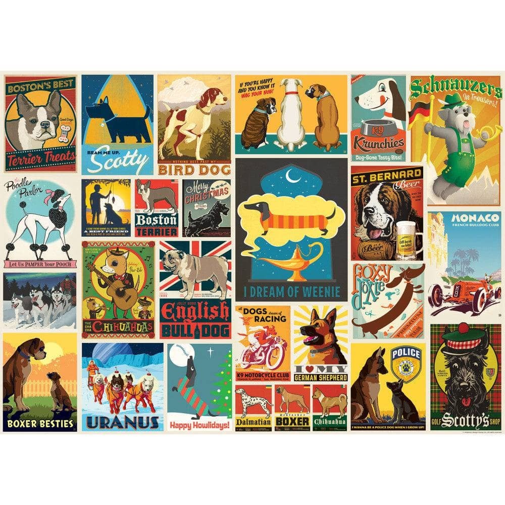 Master Pieces Vintage Poster - Hundeliebhaber 1000 Teile Puzzle Master-Pieces-72415 von Master Pieces