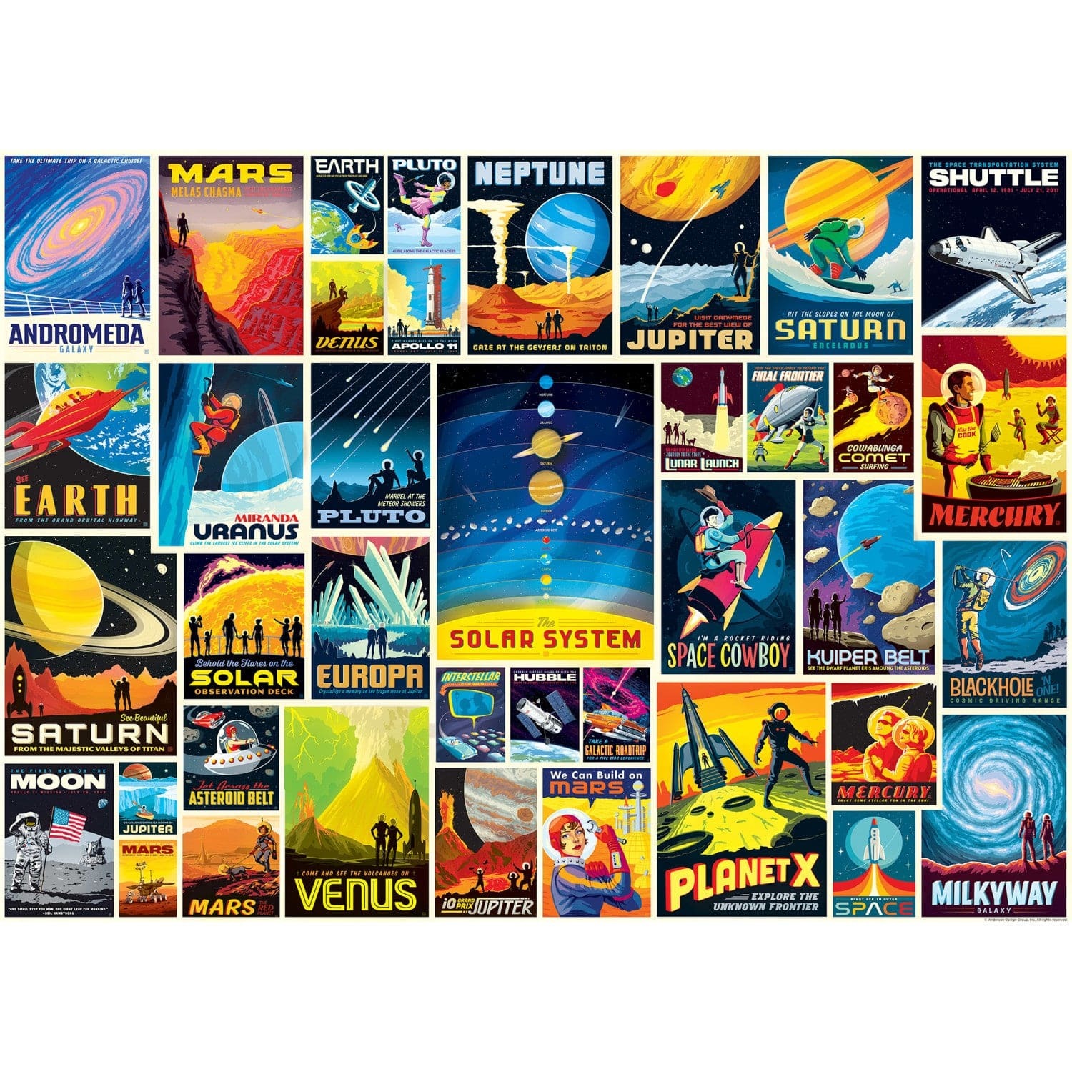 Master Pieces Vintage Poster - Raumfahrt 1000 Teile Puzzle Master-Pieces-72417 von Master Pieces