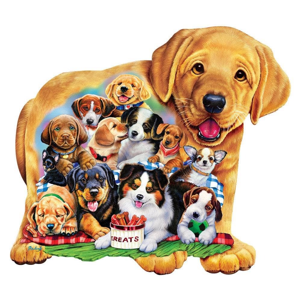 Master Pieces Welpengetümmel - Formpuzzle 500 Teile Puzzle Master-Pieces-32546 von Master Pieces