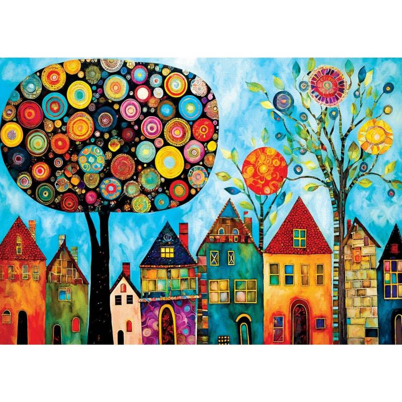 Master Pieces Whimsical Town - Mein Glücksort 500 Teile Puzzle Master-Pieces-32515 von Master Pieces