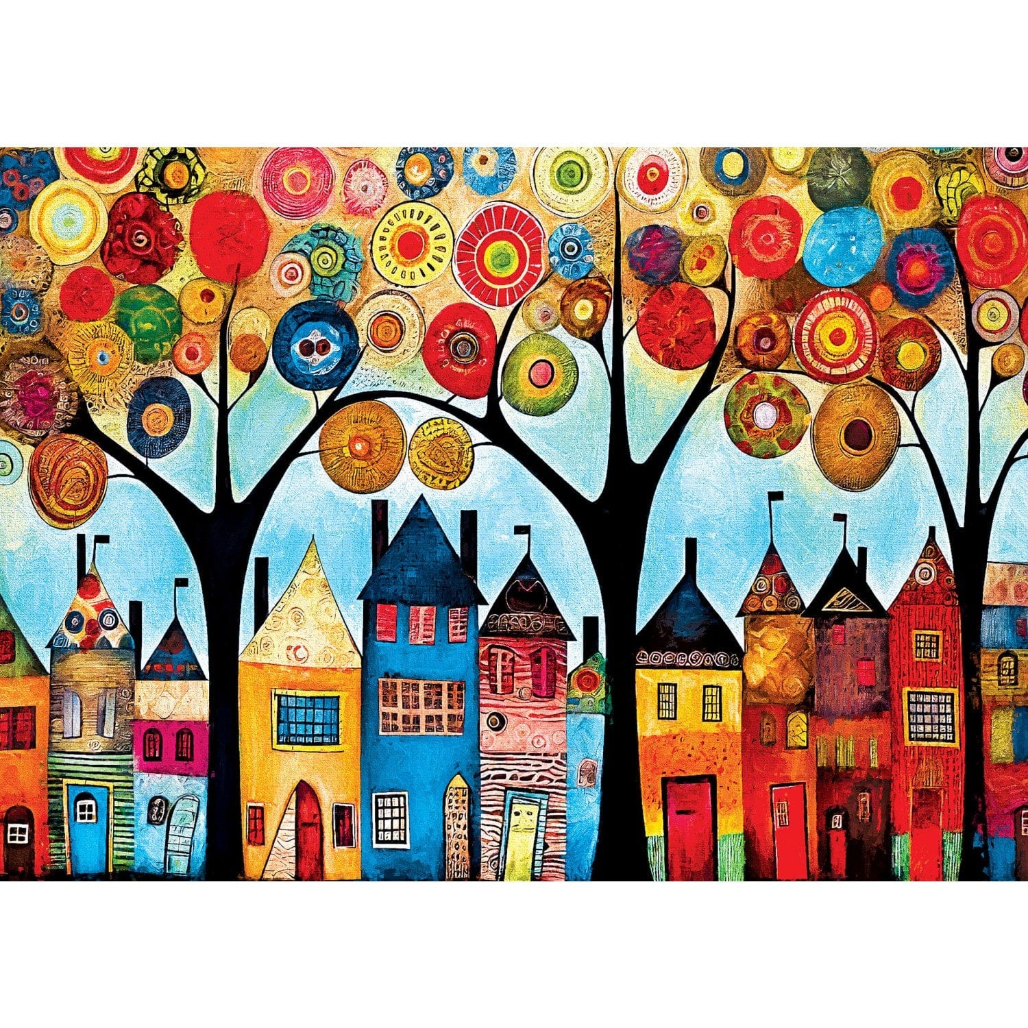 Master Pieces Whimsical Town - Unsere Nachbarschaft 500 Teile Puzzle Master-Pieces-32516 von Master Pieces