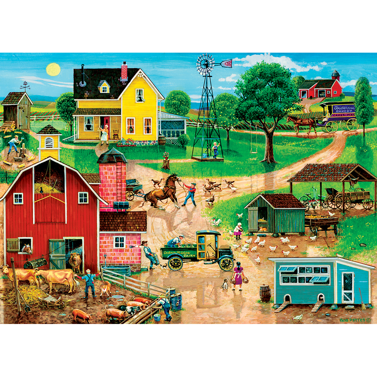 Master Pieces XXL Teile - Americana - Nach der Hausarbeit - EZ Grip 500 Teile Puzzle Master-Pieces-32005 von Master Pieces