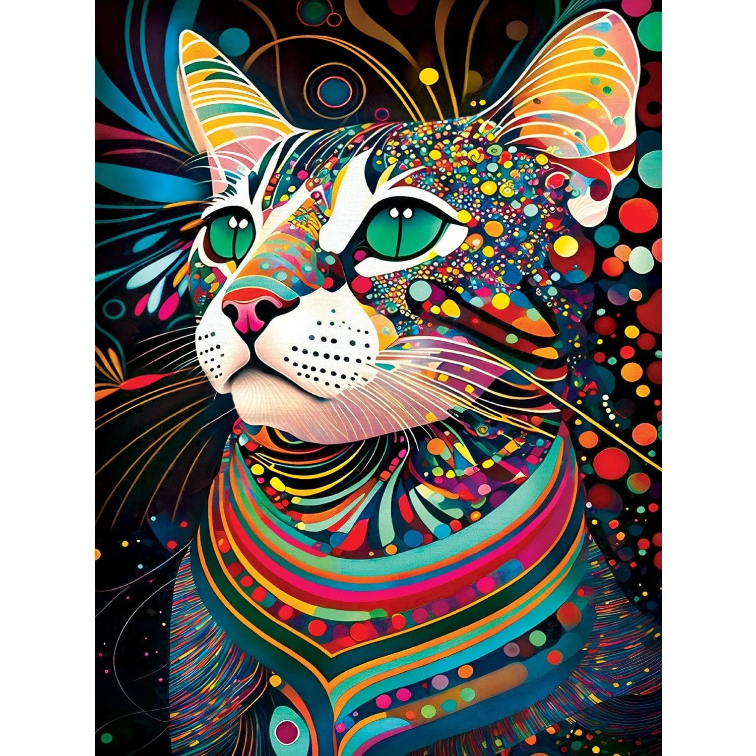 Master Pieces XXL Teile - Black Cats - Prismatische Peggy - EZ Grip 300 Teile Puzzle Master-Pieces-32507 von Master Pieces