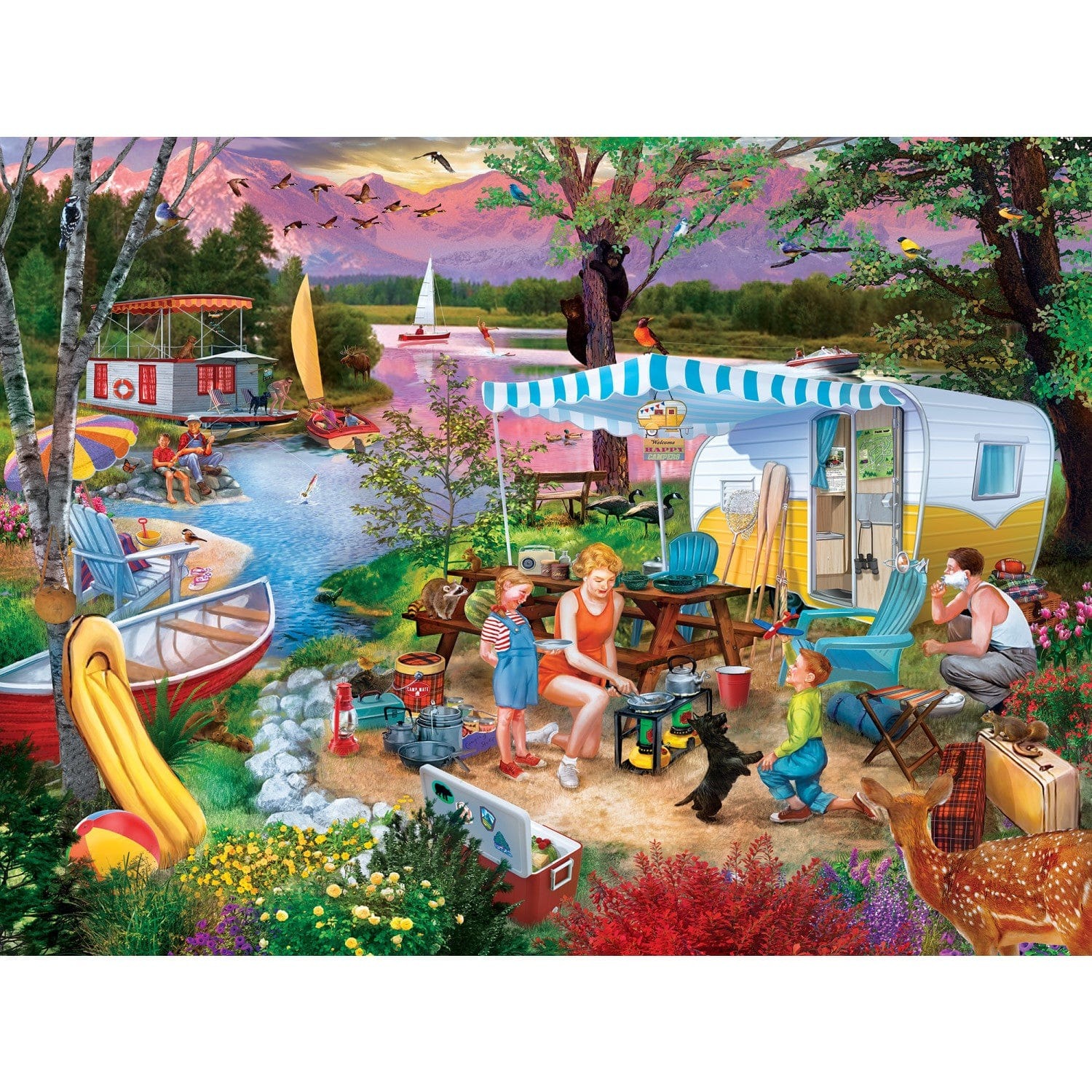 Master Pieces XXL Teile - Campside - Freizeit am See - EZ Grip 300 Teile Puzzle Master-Pieces-32104 von Master Pieces