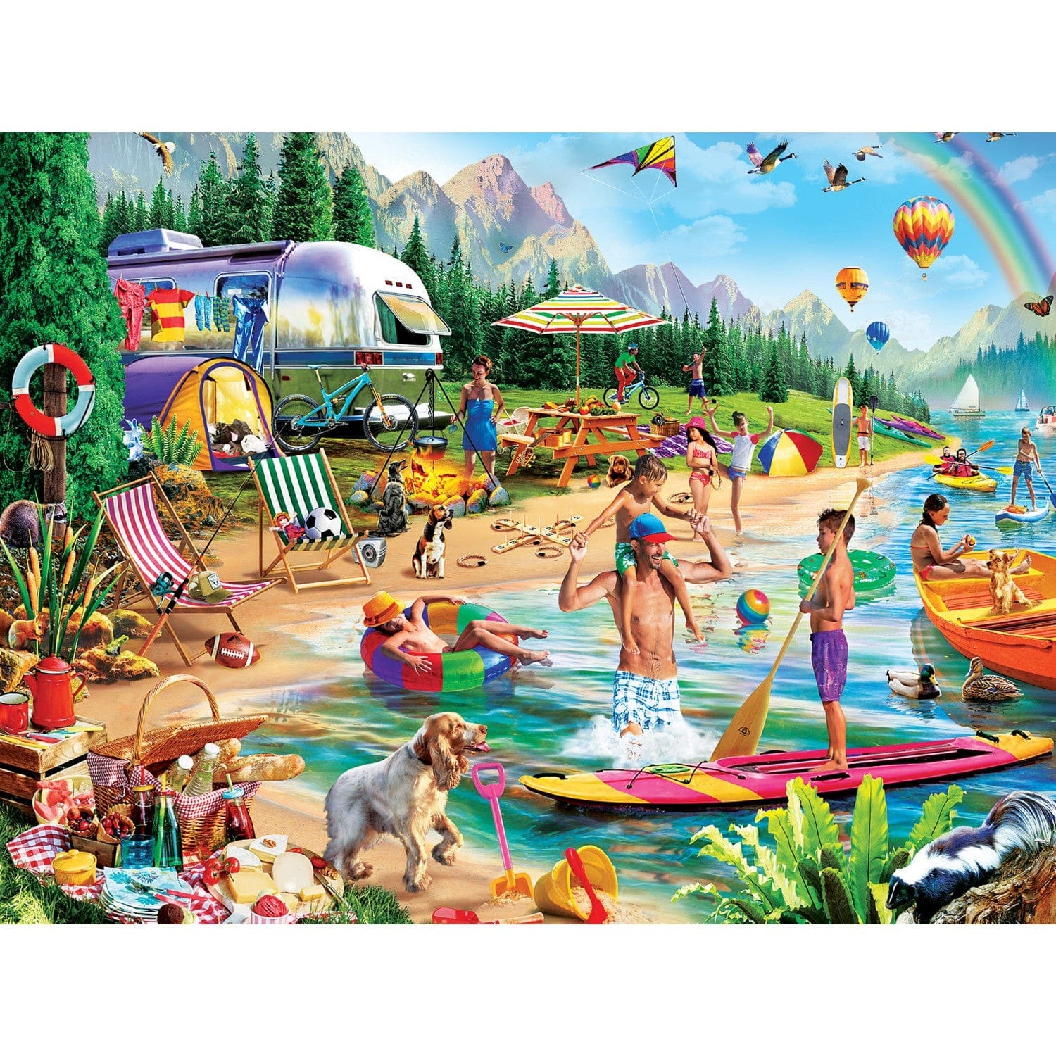 Master Pieces XXL Teile - Campside - Tag Am See - EZ Grip 300 Teile Puzzle Master-Pieces-31999 von Master Pieces