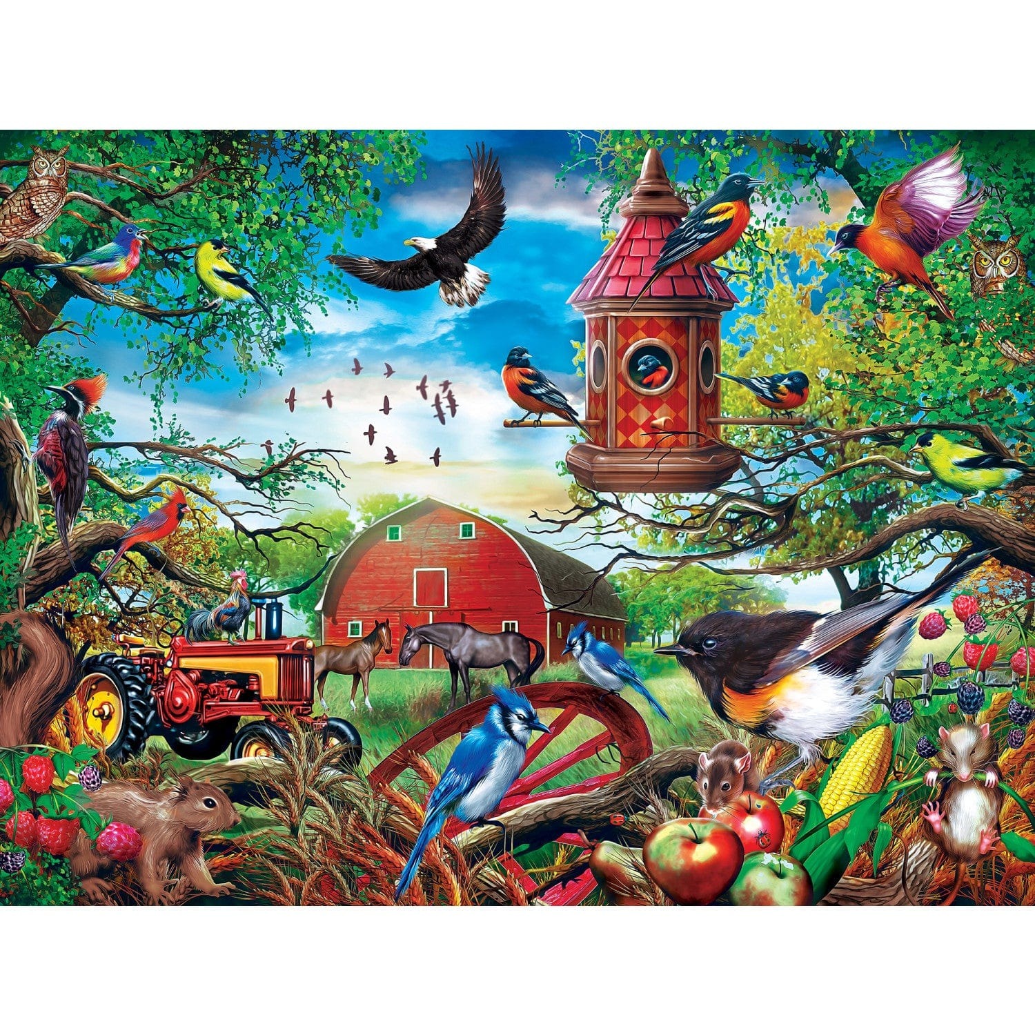 Master Pieces XXL Teile - Green Acres - Farmland Frolic - EZ Grip 300 Teile Puzzle Master-Pieces-31916 von Master Pieces