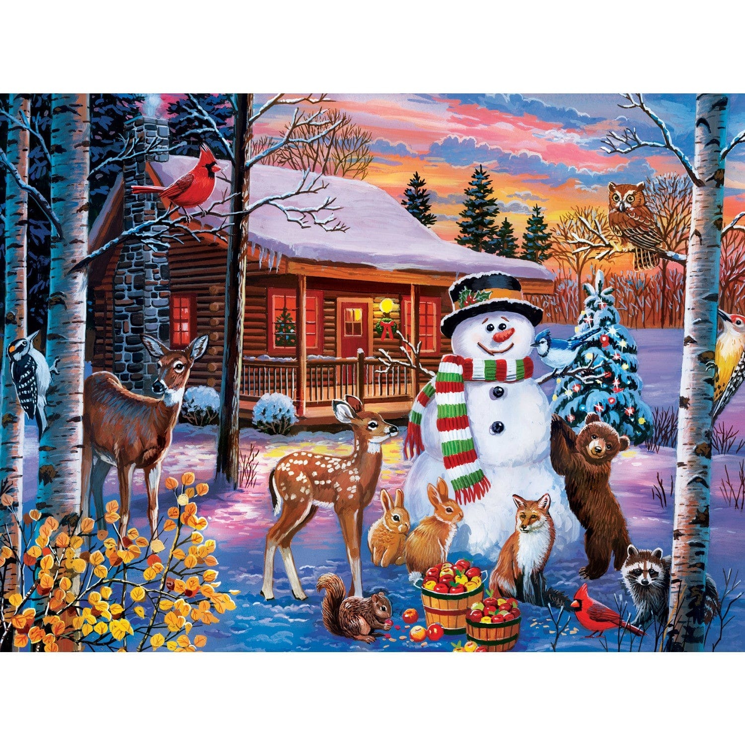 Master Pieces XXL Teile - Happy Holidays - Winterbesucher - EZ Grip 300 Teile Puzzle Master-Pieces-32153 von Master Pieces