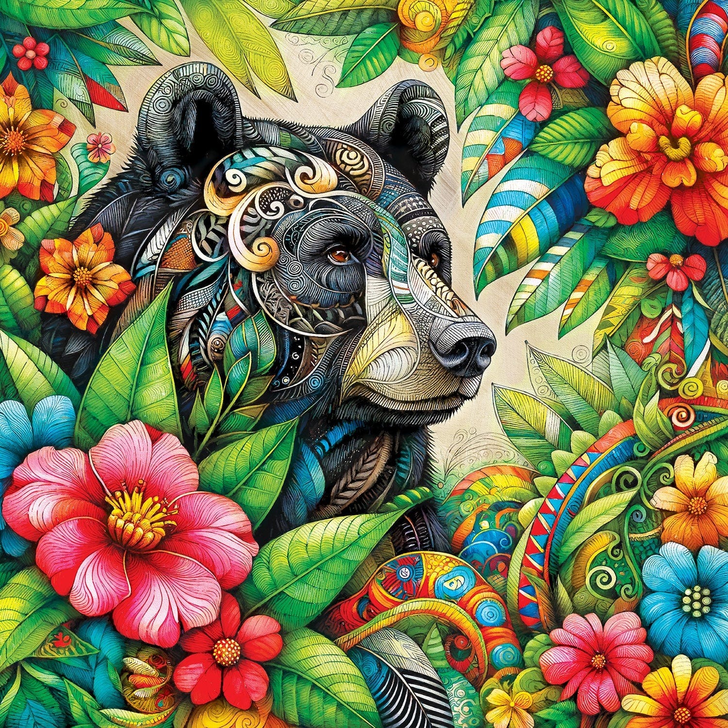 Master Pieces XXL Teile - Kaleidoskop - Herrscher des Waldes - Ez Griff 300 Teile Puzzle Master-Pieces-32508 von Master Pieces