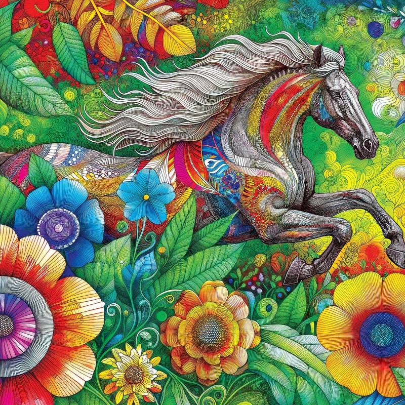 Master Pieces XXL Teile - Kaleidoskop - Sommerhengst - EZ Grip 300 Teile Puzzle Master-Pieces-32511 von Master Pieces