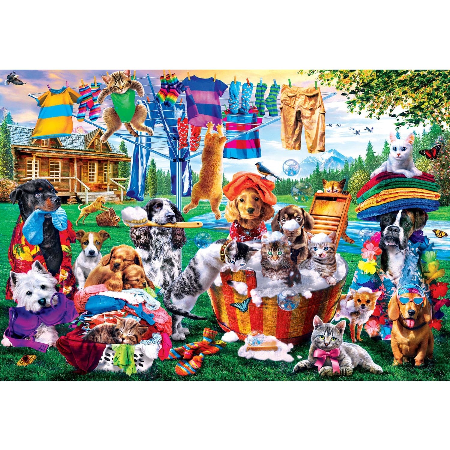 Master Pieces XXL Teile - Laundry Day Rascals - EZ Grip 1000 Teile Puzzle Master-Pieces-72043 Master Pieces XXL Teile - Laundry Day Rascals - EZ Grip 1000 Teile Puzzle Master-Pieces-72043 von Master Pieces