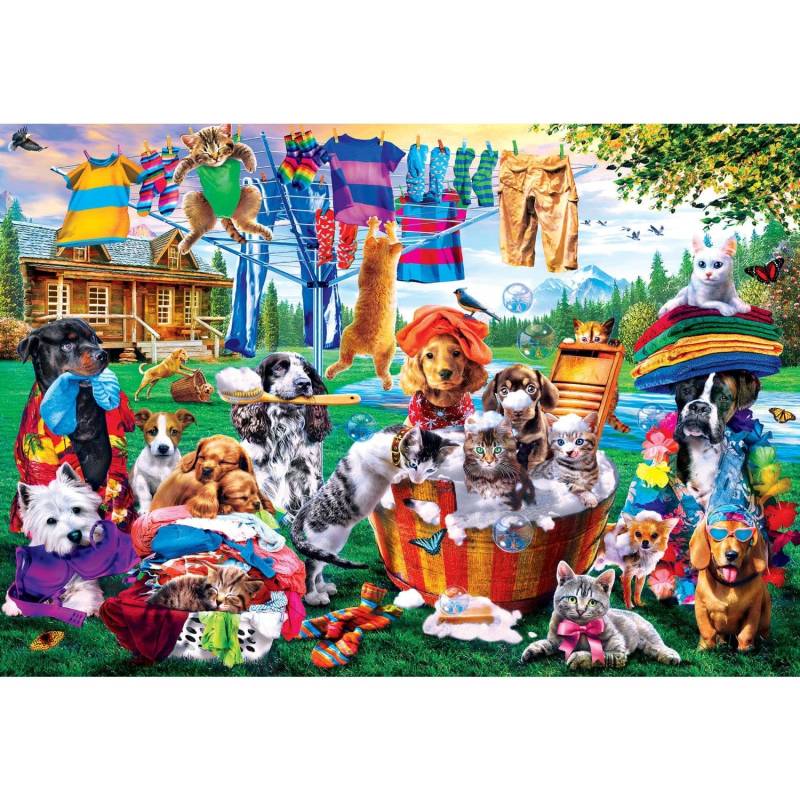 Master Pieces XXL Teile - Laundry Day Rascals - EZ Grip 1000 Teile Puzzle Master-Pieces-72043 Master Pieces XXL Teile - Laundry Day Rascals - EZ Grip 1000 Teile Puzzle Master-Pieces-72043 von Master Pieces