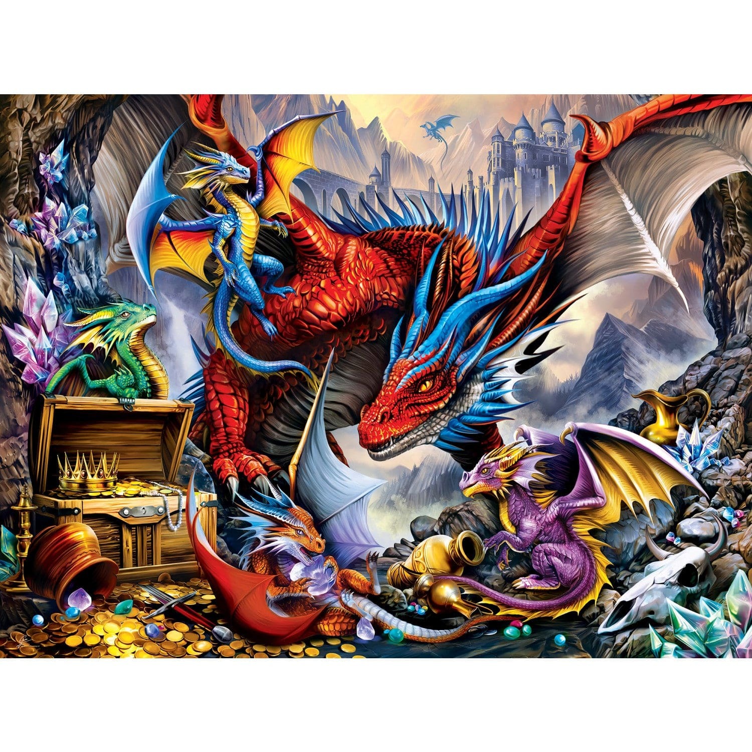 Master Pieces XXL Teile - Medley - Der Schatz des Drachen - EZ Grip 300 Teile Puzzle Master-Pieces-32281 von Master Pieces