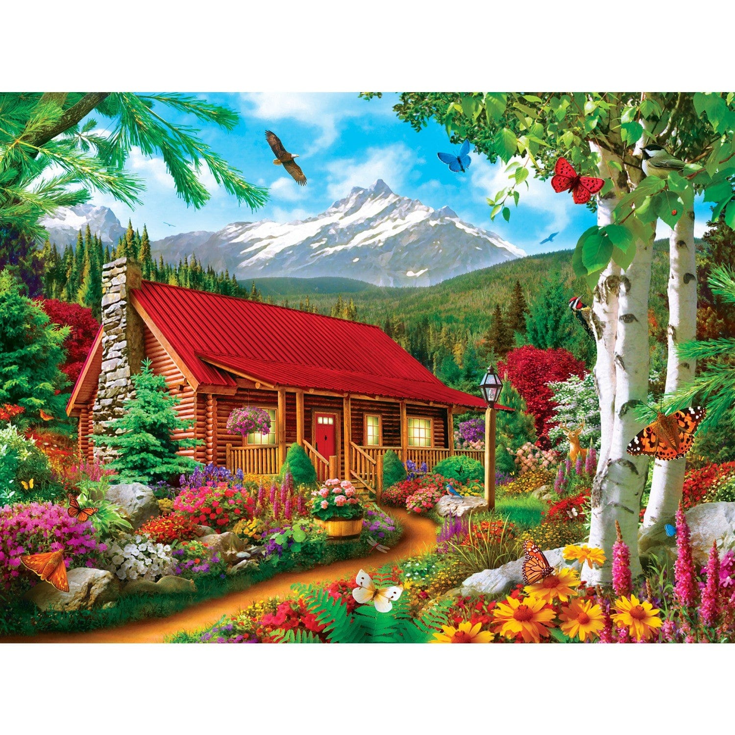 Master Pieces XXL Teile - Memory Lane - Versteck in den Bergen - EZ Grip 300 Teile Puzzle Master-Pieces-31654 von Master Pieces