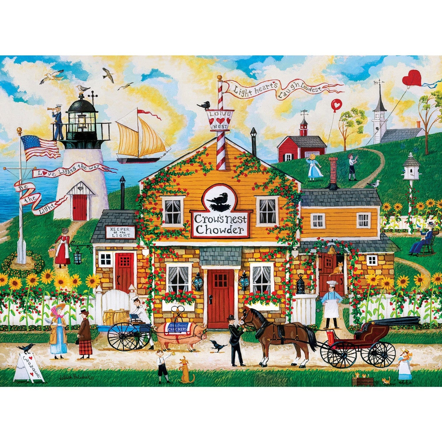 Master Pieces XXL Teile - Town & Country - Crow's Nest Chowder - EZ Grip 300 Teile Puzzle Master-Pieces-32111 von Master Pieces