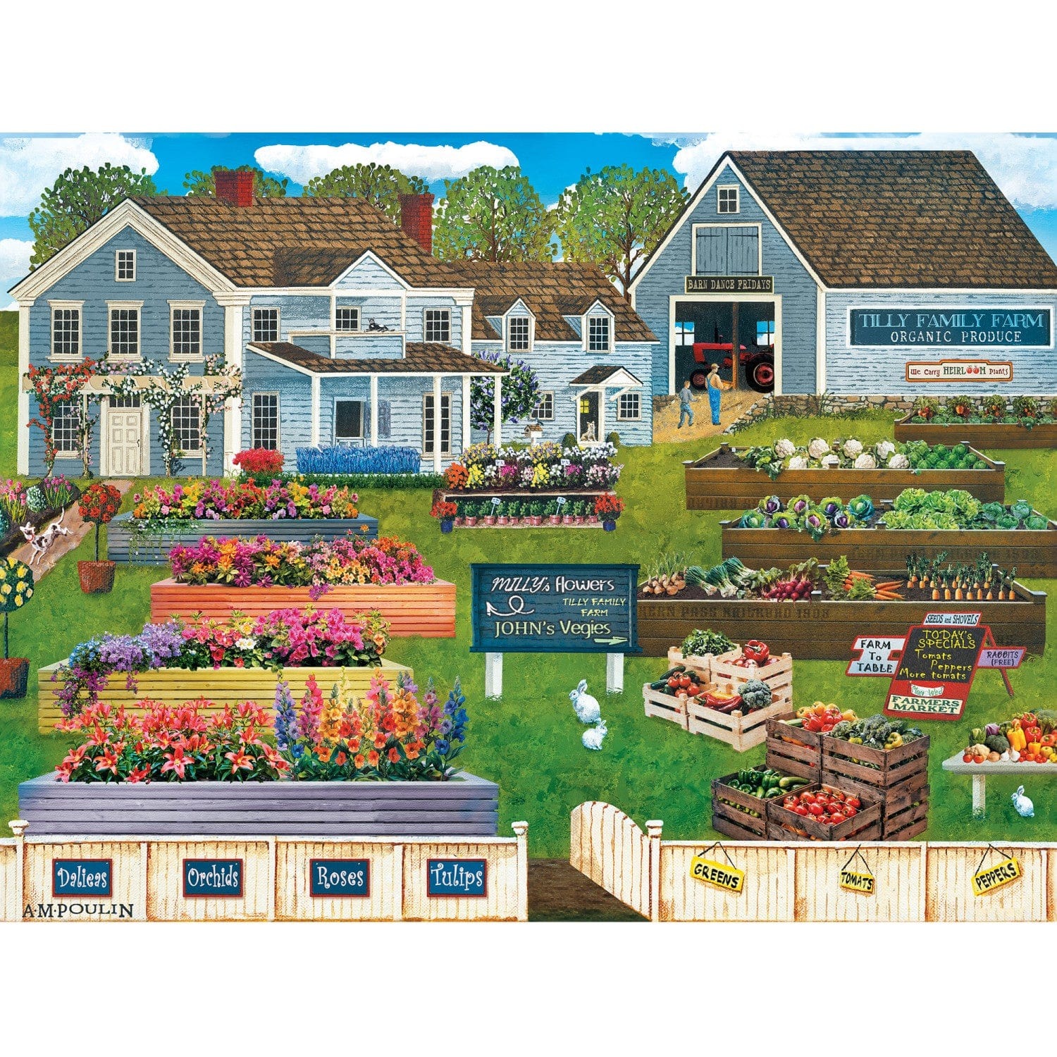Master Pieces XXL Teile - Town & Country - Tulpen oder Tomaten - EZ Grip 300 Teile Puzzle Master-Pieces-32533 von Master Pieces