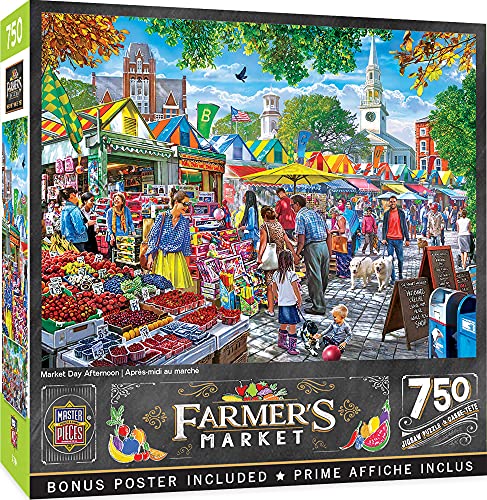 MasterPieces 750-teiliges Puzzle für Erwachsene, Familie oder Kinder – Markttag Nachmittag – 45,7 x 61 cm von MasterPieces