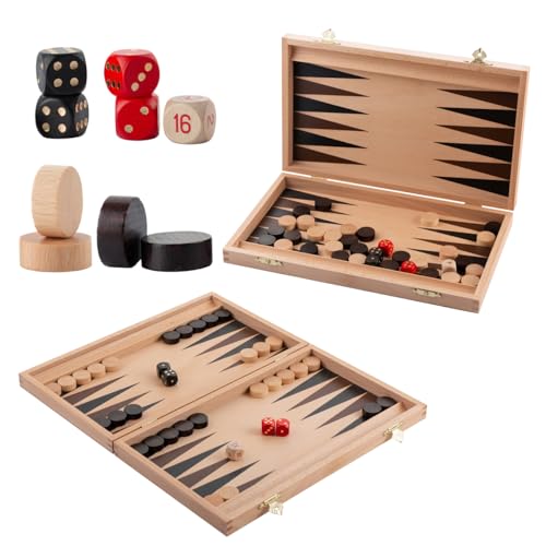 Atemberaubende Klassische Backgammon 29x35cm aus Holz handgefertigt in Buche-Kassette gesetzt! Atemberaubende Klassische Backgammon 29x35cm aus Holz handgefertigt in Buche-Kassette gesetzt! von Master of Chess