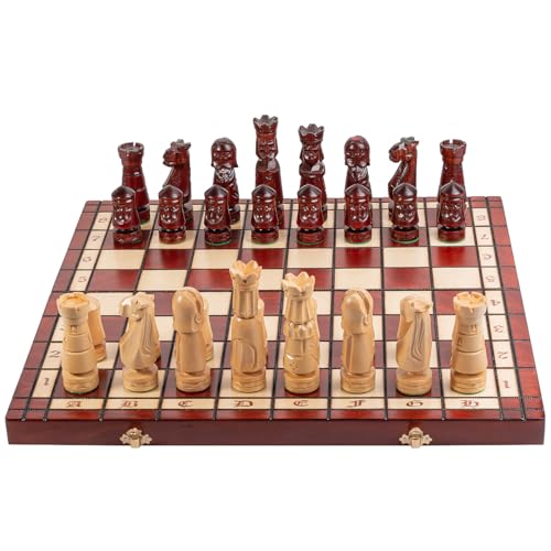 Erstaunlich, Schloss Deluxe 50cm/2,5 kg Extra große handgeschnitzte Holz Schachspiel gewichtet von Master of Chess